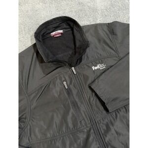 FedEx Ground Jacket Black Men's XL Full Zip Pockets Colorado Timberline 15k